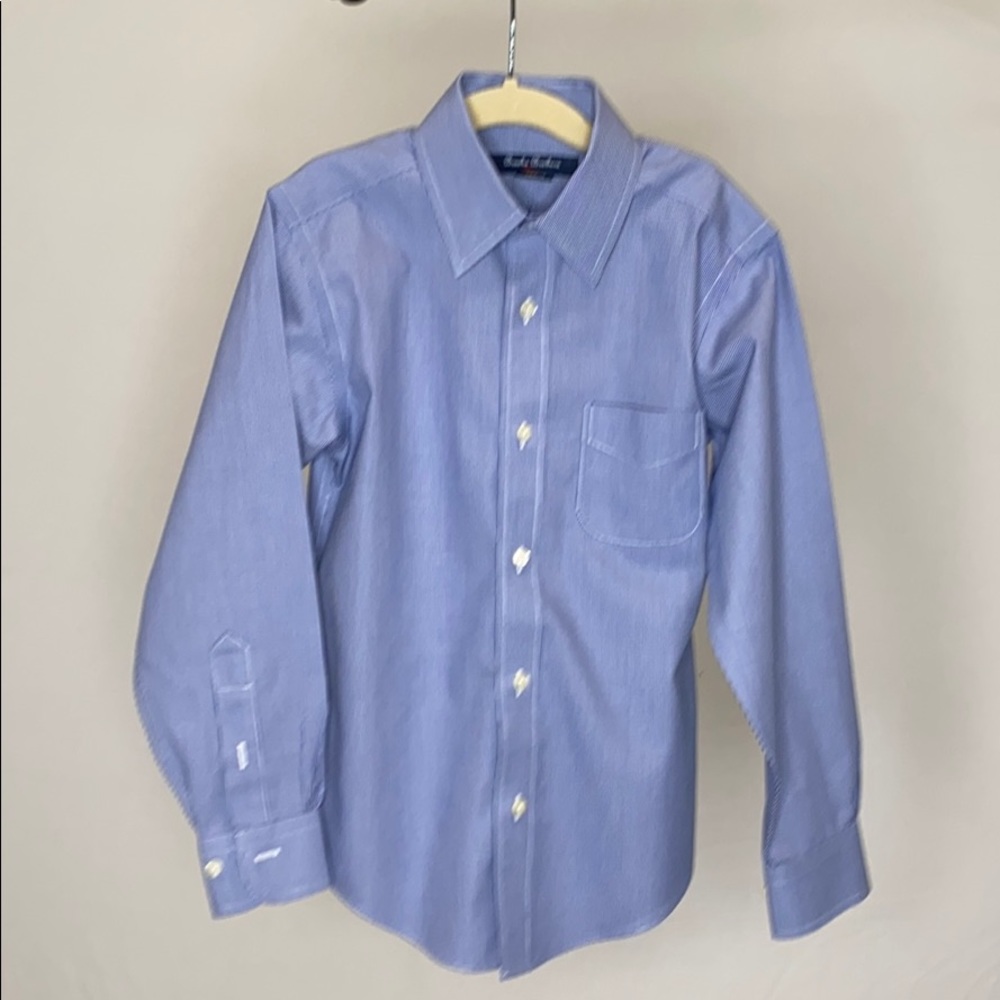 Brooks Brothers Blue/White Houndstooth Dress Shirt